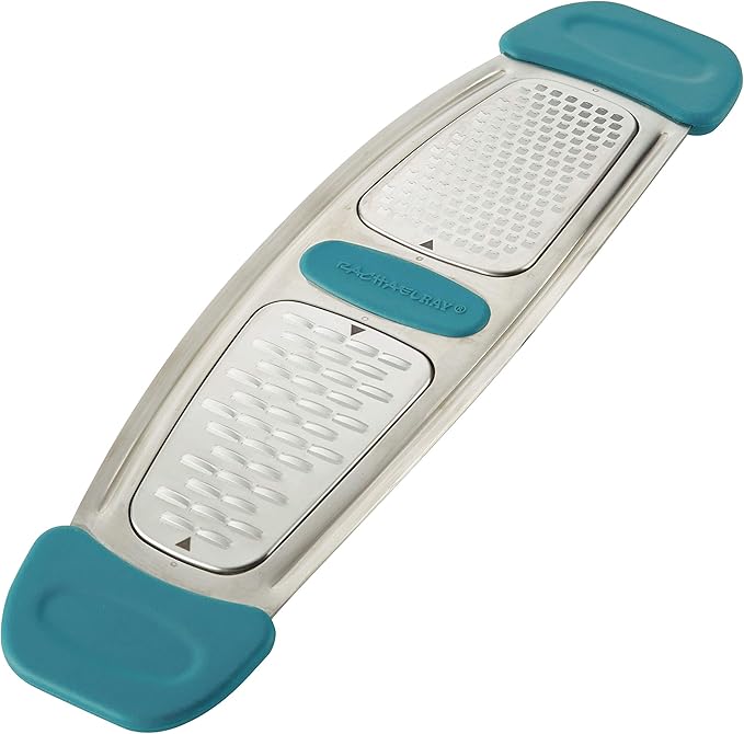Rachael Ray Tools and Gadgets Stainless Steel Multi Grater for Cheese, Ginger, Garlic, and more, Gray