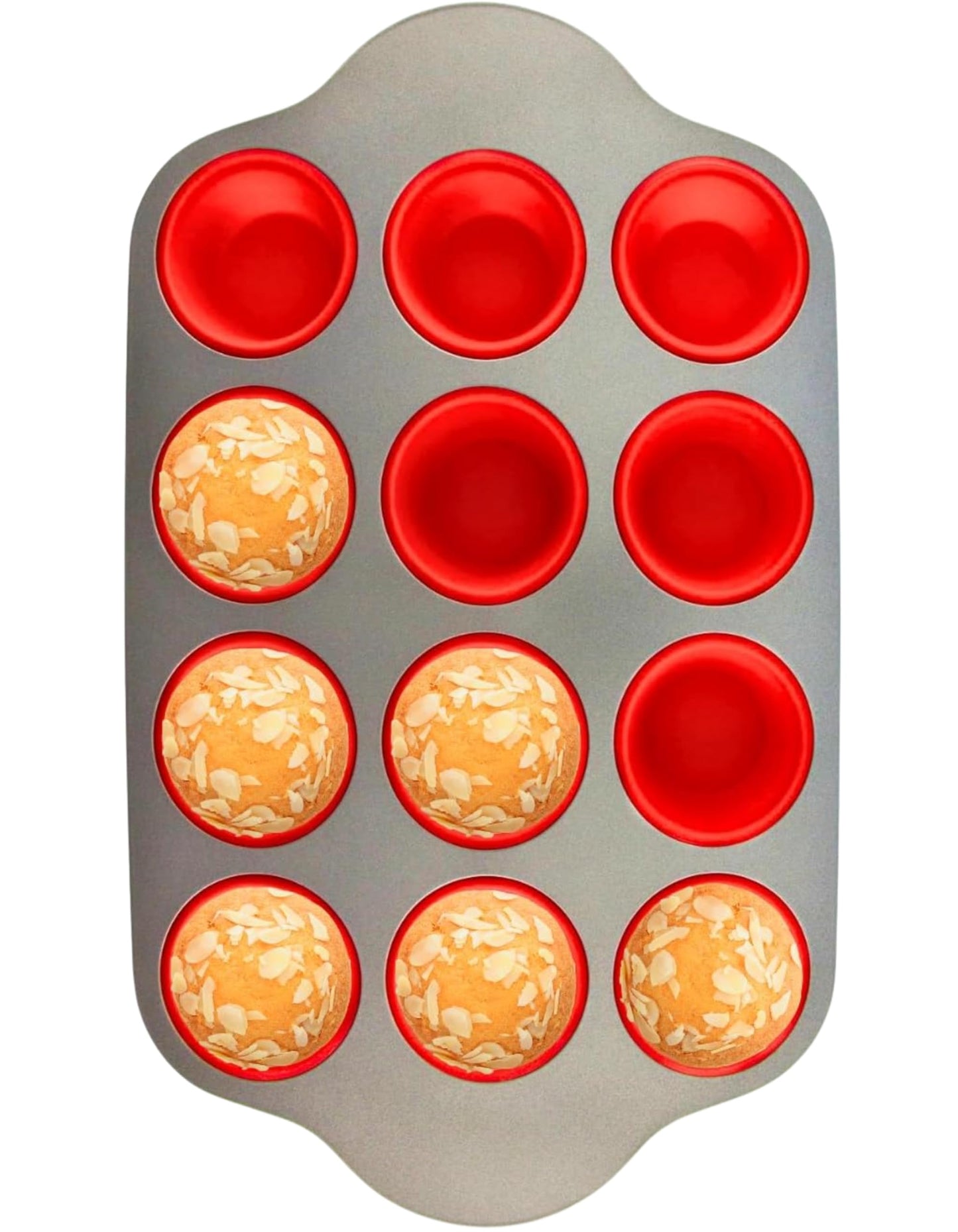 Boxiki Kitchen 12 Cup Mini Muffin Pan with Silicone Muffin Liners. Professional Cupcake Pan for Baking Muffin Mold, Mini Muffin Tin Non-Stick Steel Bakeware