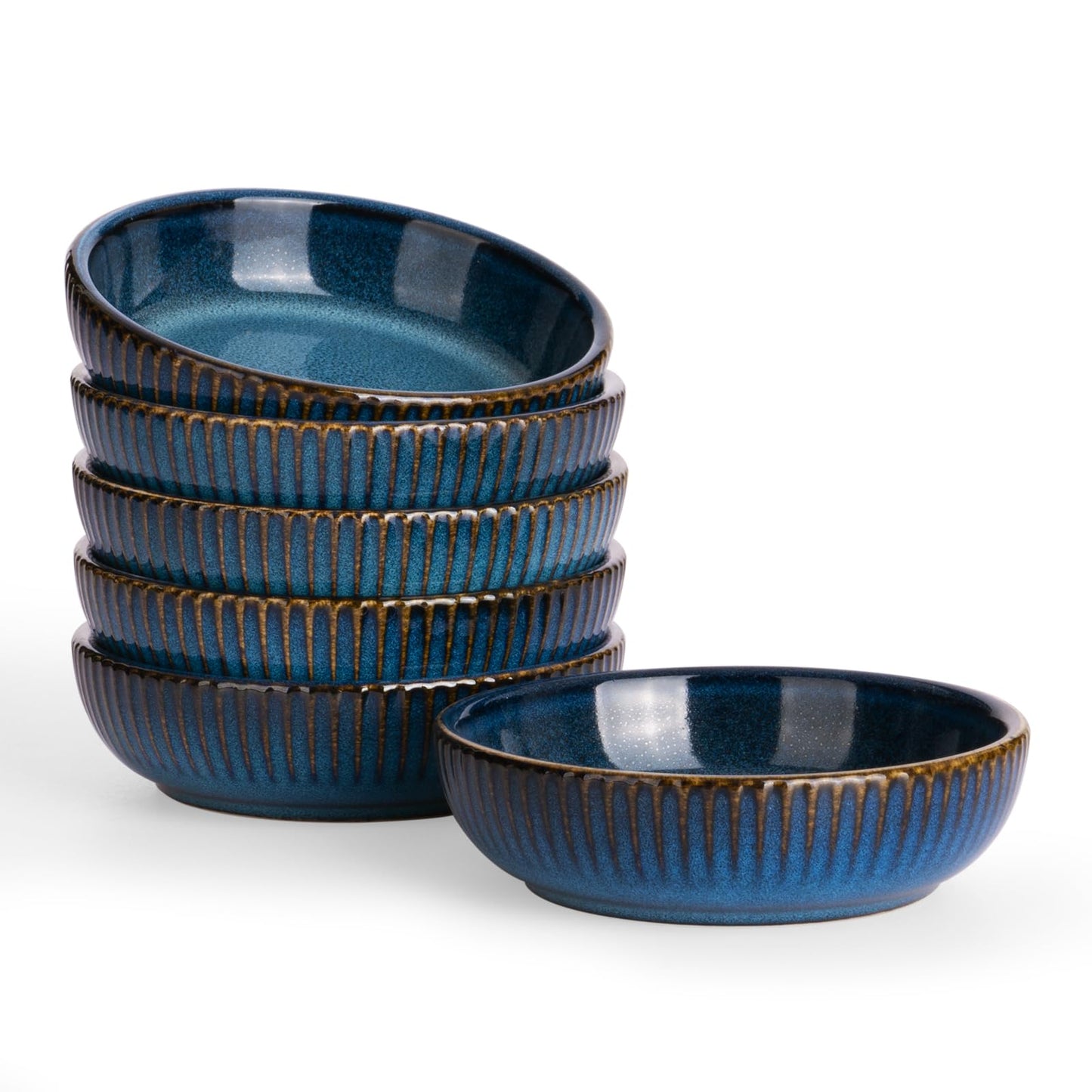 famiware Ceramic Soy Sauce Dish, 3oz Dipping Bowl Set of 6, Light Blue