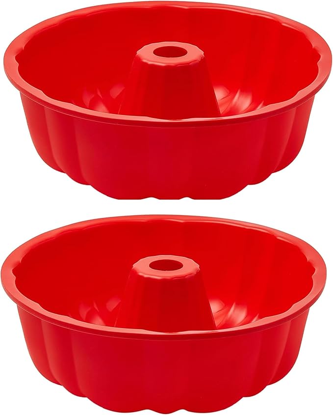 SOV silicone cake pan, silicone Cake Molds, Bakeware Non Stick 10 inch Pan for Jello,Gelatin,cake, Silicone Baking Molds for Cakes, Round Baking Pan (1 pack)
