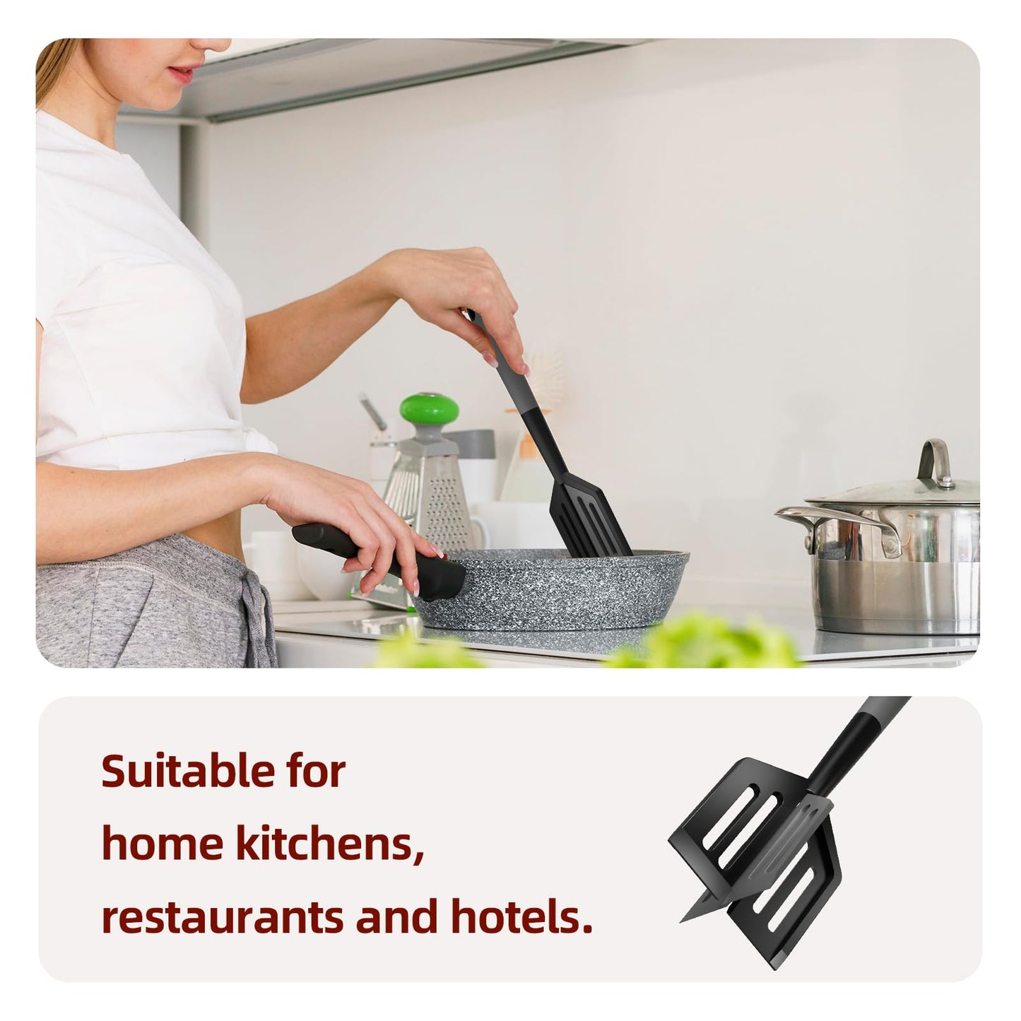 Meat Chopper, Heat Resistant Meat Masher for Hamburger, Ground Beef Smasher, Non Stick Mix Ground Chopper, Mix and Chop Potato Masher Tool 2in1 Twist Design