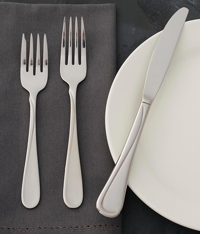 Oneida Flight Dinner Forks Silverware Set for 4, Flatware