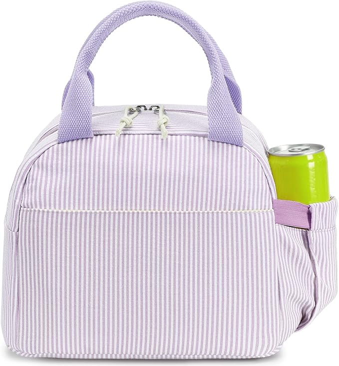 Bluboon Lunch Bag for Women Men Cute Corduroy Lunch Tote Bags Reusable Insulated Lunch Box Large Capacity Reusable Insulated Cooler for Work Picnic or Travel