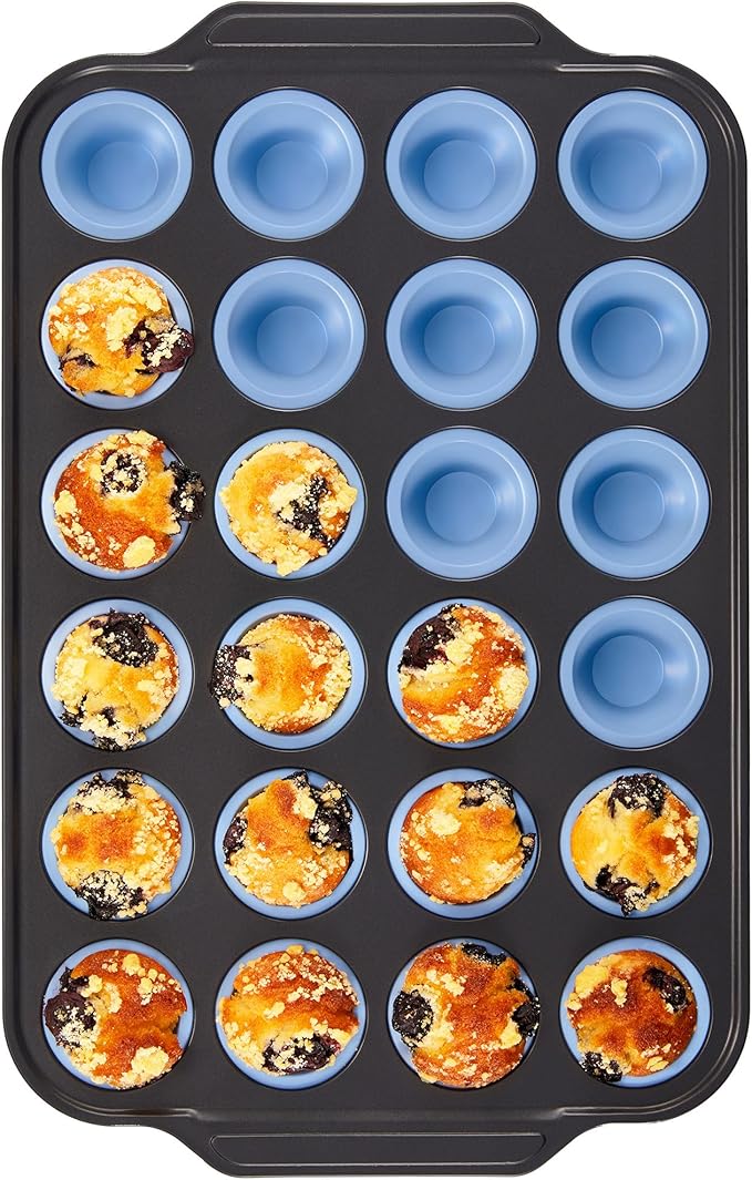 BRONYPRO Silicone Muffin Pans for Baking with Metal Frame, Egg Bite Molds, Cupcake Pans 12 Regular Size, Muffin Tins Easy to Pop Nonstick Non Toxic Bakeware for Oven,Rose Pink