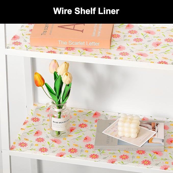 Cooyes Shelf Liner – Premium Non-Adhesive Cabinet & Drawer Liner for Kitchen – Waterproof Shelf Paper with Modern Pattern – Durable EVA Cabinet Mat – Easy to Cut (12" W x 120" L)
