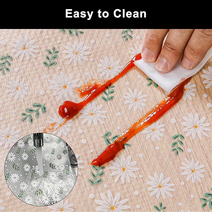 Cooyes Shelf Liner – Premium Non-Adhesive Cabinet & Drawer Liner for Kitchen – Waterproof Shelf Paper with Modern Pattern – Durable EVA Cabinet Mat – Easy to Cut (17.5" W x 78.7" L)