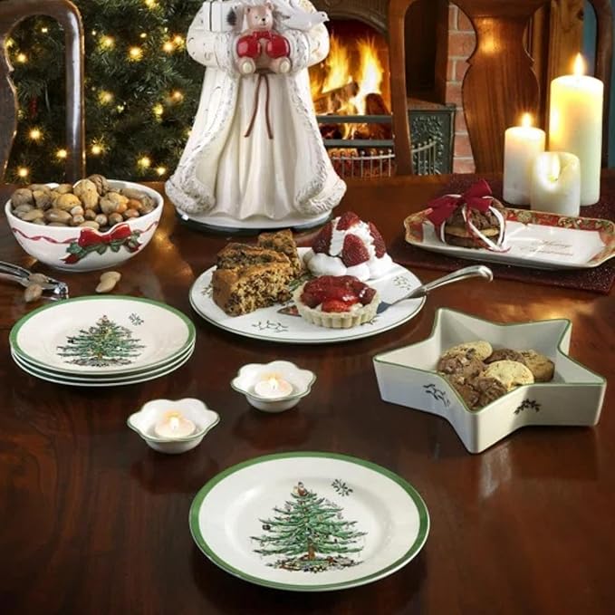 Spode – Christmas Tree – Christmas Tree Melamine 12-Piece Dinnerware Set
