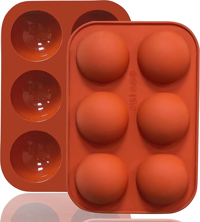 Lerykin Semi Circular Silicone Molds, Non-Stick Silicone Chocolate Molds,3 Packs Baking Molds for Making Chocolate, Cake, Jelly, Desert, Biscuit, Dome Mousse (6 Cups, 15 Cups and 24 Cups)