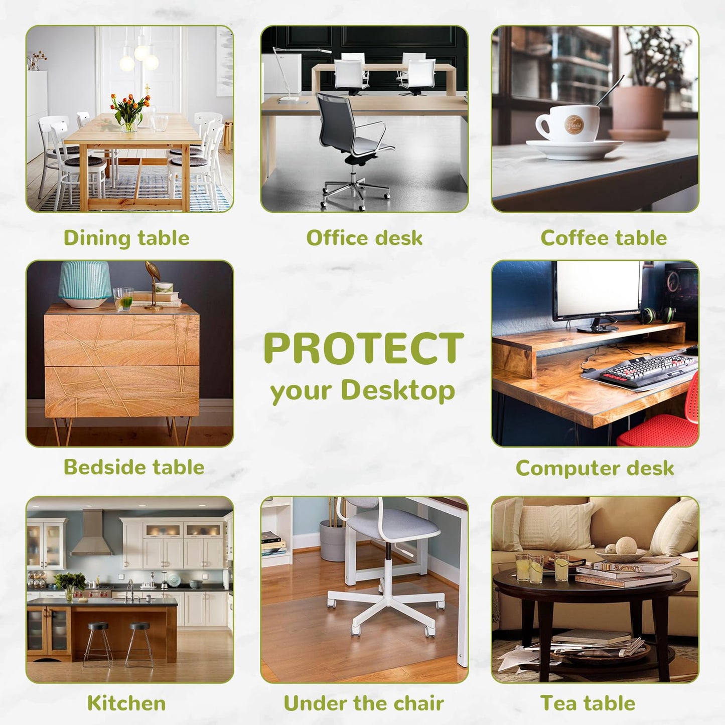 Eisdroma 44 x 114 Inch Clear Table Cover Protector, Clear Table Protector for Dining Room Table, 1.5mm Plastic Table Cover, Waterproof Table Pad for Kitchen, Office