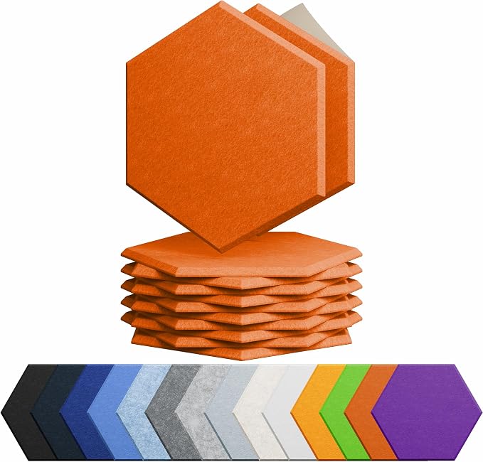 12 Pack Acoustic Panels Self Adhesive Sound Proof Foam, High Density Sound