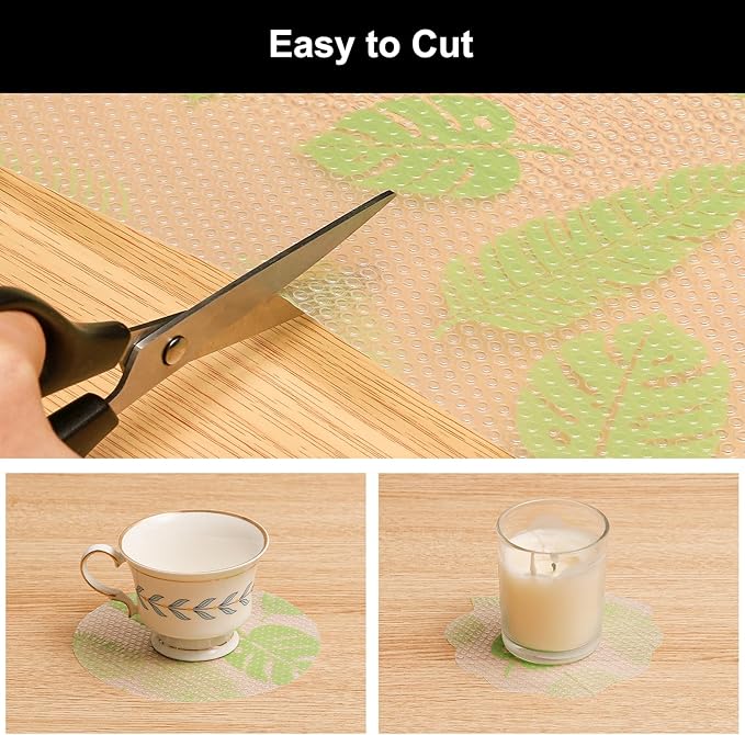 Cooyes Shelf Liner – Premium Non-Adhesive Cabinet & Drawer Liner for Kitchen – Waterproof Shelf Paper with Modern Pattern – Durable EVA Cabinet Mat – Easy to Cut (12" W x 120" L)