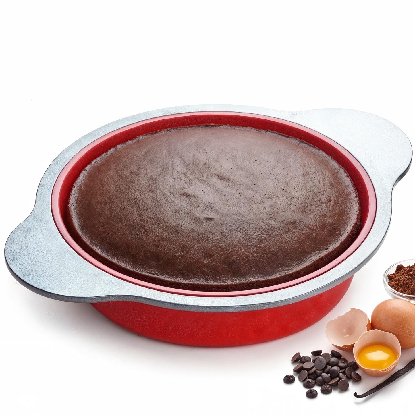 Boxiki Kitchen Silicone Baking Pans Set. 3 PCS Professional Non-Stick Baking Cake Pans Set includes Silicone Round Cake Pan, Square Cake Pan and Bread Loaf Pan.