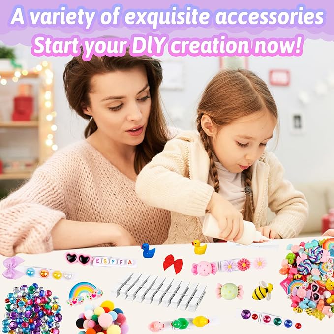 80 Set Cheer Pins Spirit Clips Clothes Wooden Pins for Backpacks Include 90 Mini Resin Animals 30 Mini Bows 500 Beads Cheer Clothespins Decorations Ribbon Team Classroom Cheer Gifts Bulk(White)