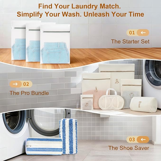2Pcs Professional Shoe Washing Machine Bag, 360° Deep Clean and Protection for Sneakers, Tennis, Casual Shoes, Durable Shoe Laundry Bag for Washer and Dryer, Shoes Washing Bag for Any Size