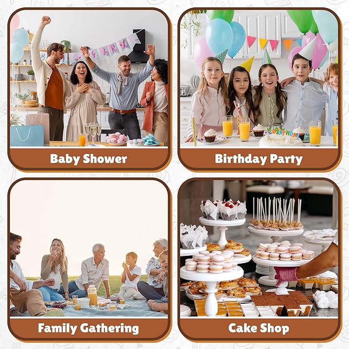 4 Pack Cupcake Boxes, Hold 12 Standard Cupcakes, Cupcake Containers with Window and Inserts, High Grade Cupcake Holder, for Birthday Holiday Party, Supplies for Cupcakes, Desserts and More