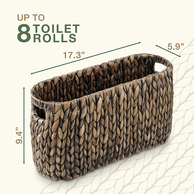Black Toilet Paper Storage Basket