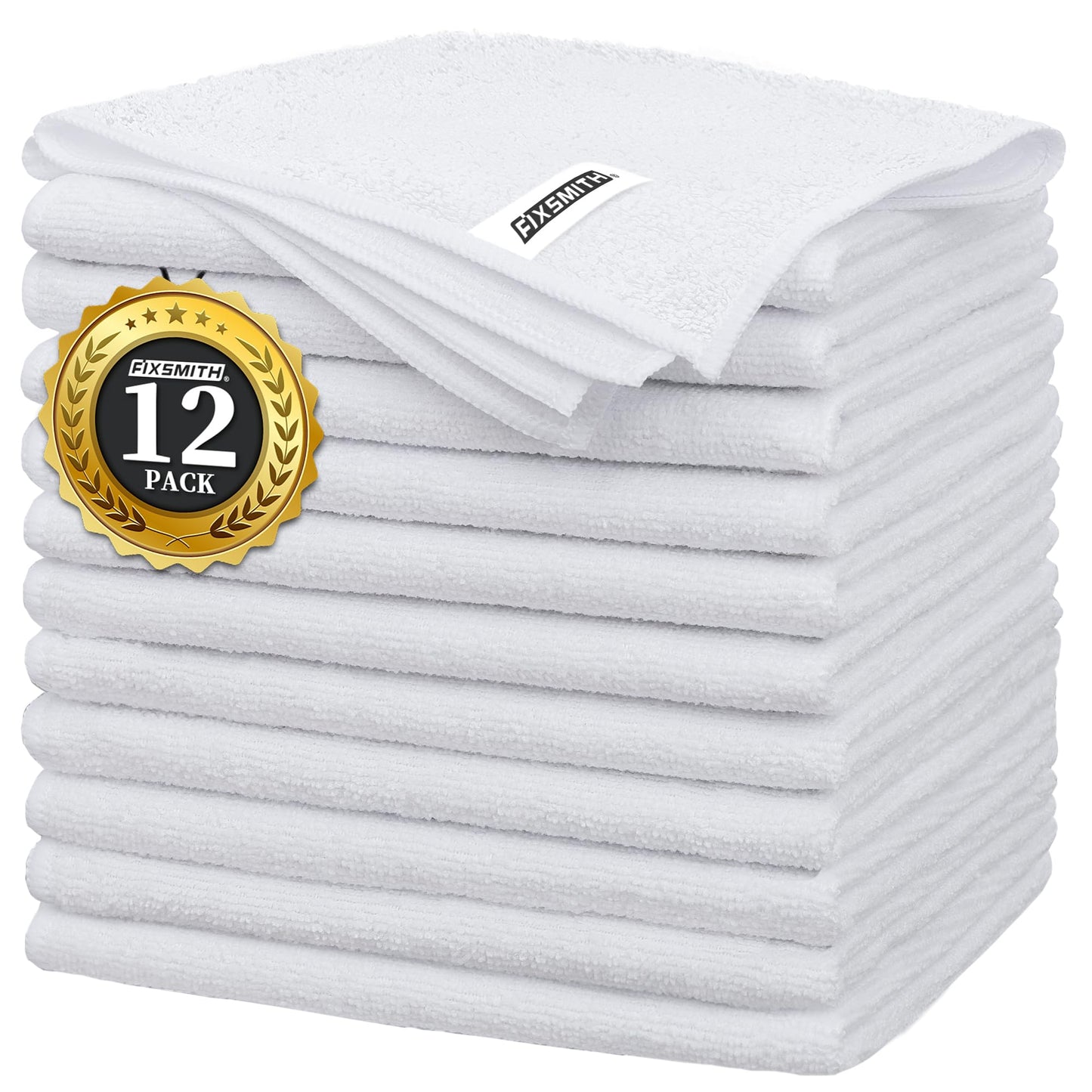 FIXSMITH Microfiber Cleaning Cloth - Pack of 50, Microfiber Towels for Cars 16 x 12 in, Highly Absorbent Cleaning Rags, Lint-Free, Streak-Free Cleaning Cloths for Car Kitchen Home Office