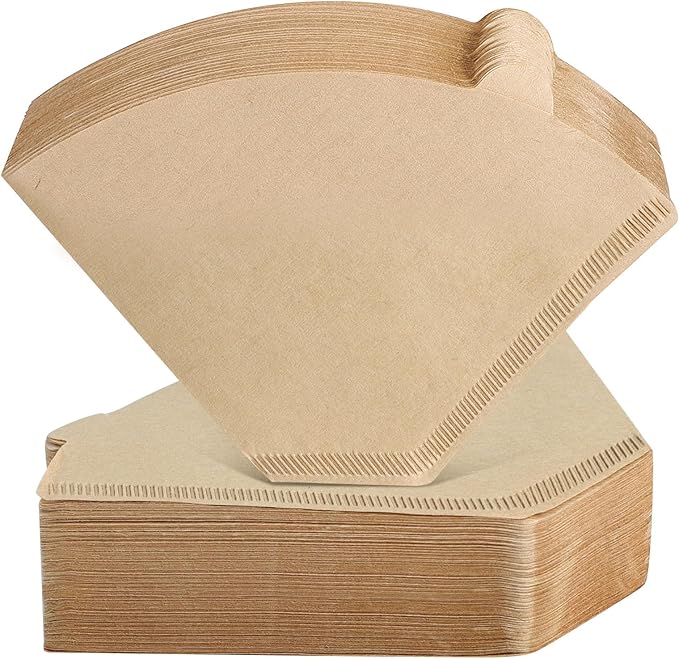 Niveaya #4 Cone Coffee Filters, 200 Count, Unbleached Coffee Filters for 8-12 Cup Coffee Makers, Natural Paper Coffee Filters, Size 4 Cone Filters for Ninja Cuisinart & More