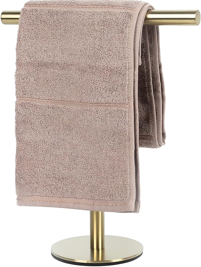 Bathroom Hand Towel Holder Stand,T-Shape Hand Towel Holder Stand SUS304 Stainless Steel for Bathroom,Kitchen or Vanity Countertop