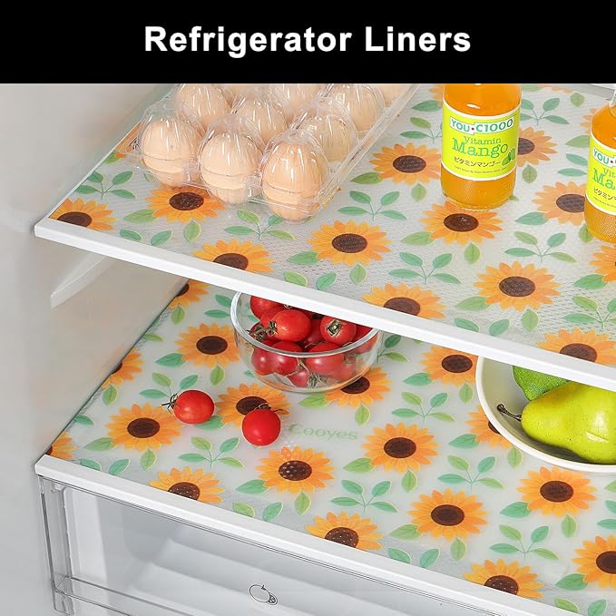 Cooyes Shelf Liner – Premium Non-Adhesive Cabinet & Drawer Liner for Kitchen – Waterproof Shelf Paper with Modern Pattern – Durable EVA Cabinet Mat – Easy to Cut (17.5" W x 78.7" L)