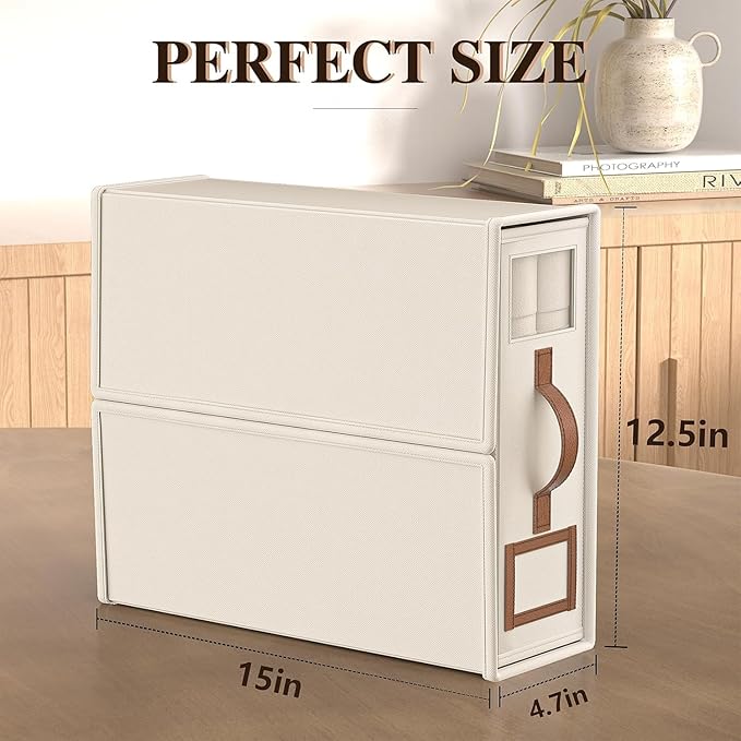 6 Pack Foldable Bed Sheets Set Organizers and Storage(King & Queen Size),Linen Fabric Closet Organizers with Window,Folding Bedding Storage Box for Bedsheets and Pillow Cube Organizer-Beige