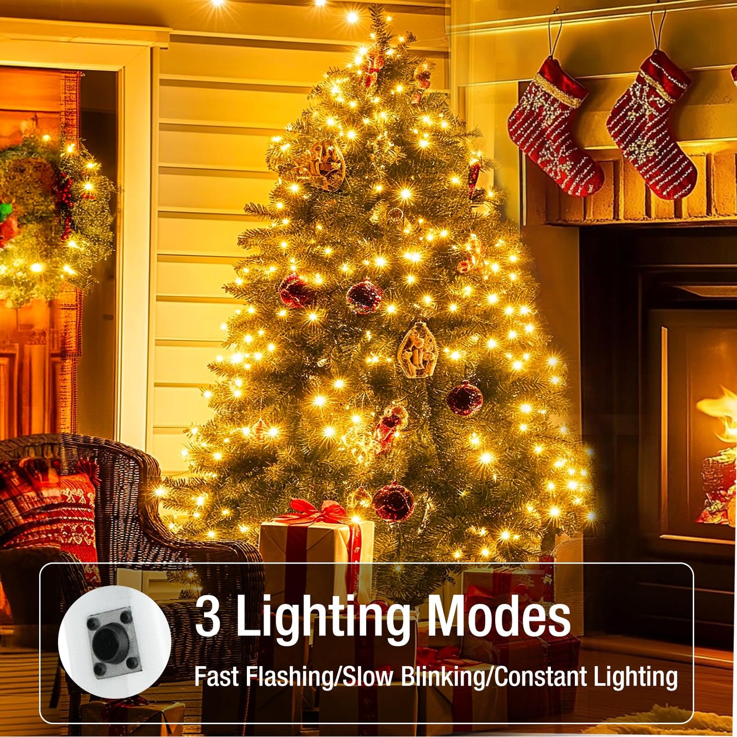 Fairdeer 50 Pack Fairy Lights Battery Operated - 7ft 20 Led Twinkle Lights 3 Modes, Bulk Mini String Lights Waterproof for Mason Jars Vases DIY Party Wedding Decoration Christmas -Warm White