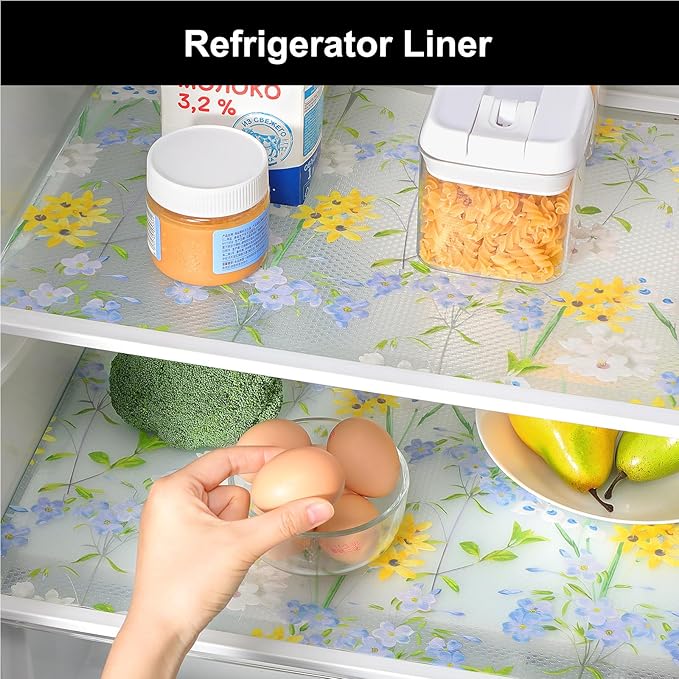 Cooyes Shelf Liner – Premium Non-Adhesive Cabinet & Drawer Liner for Kitchen – Waterproof Shelf Paper with Modern Pattern – Durable EVA Cabinet Mat – Easy to Cut (12" W x 120" L)