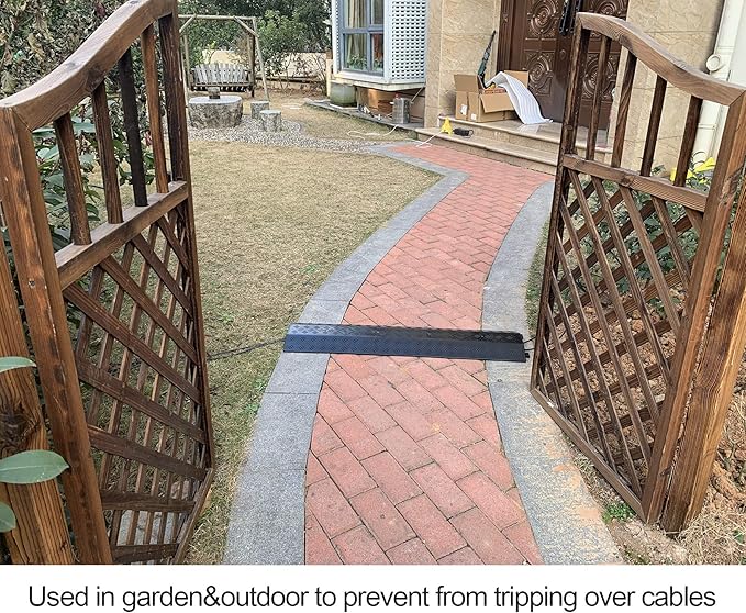 Medium 2 Pack - Floor Cord Cover Cord Protector Drop Over Drop Trak Cable Ramp