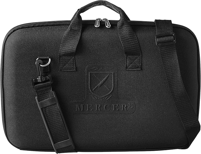 Mercer Culinary Double-Zip 17-Pocket Knife Case,Black