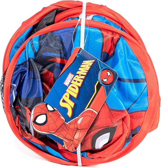 Jay Franco Marvel Spiderman & Miles Pop Up Hamper - Mesh Laundry Basket/Bag with Durable Handles (Official Marvel Product)