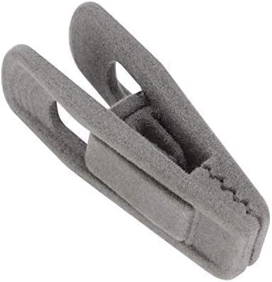 Tinfol Gray Velvet Hanger Clips, 80 Pack Pants Velvet Clips, Large Opening Clothes Pin Hanger Clip, Strong Finger Flocked Clip Perfect for Slim-line Clothes Velvet Hangers