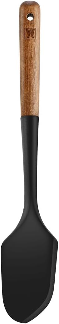 WAGENSTEIGER Silicone Head Scraping Spatula with Wooden Handle: Multi-Purpose Cooking Tool for Spreading, Baking and Mixing, Heat Resistant Cookware, Protects Surfaces with Gentle Head Design