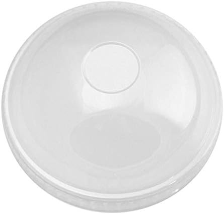UNIQ 100 Count Dome Ice Cream Cup Lids - 4 oz Clear Disposable Lids - Fit Our 4 oz Cups Perfectly - *Cups Sold Separately* Frozen Dessert Supplies