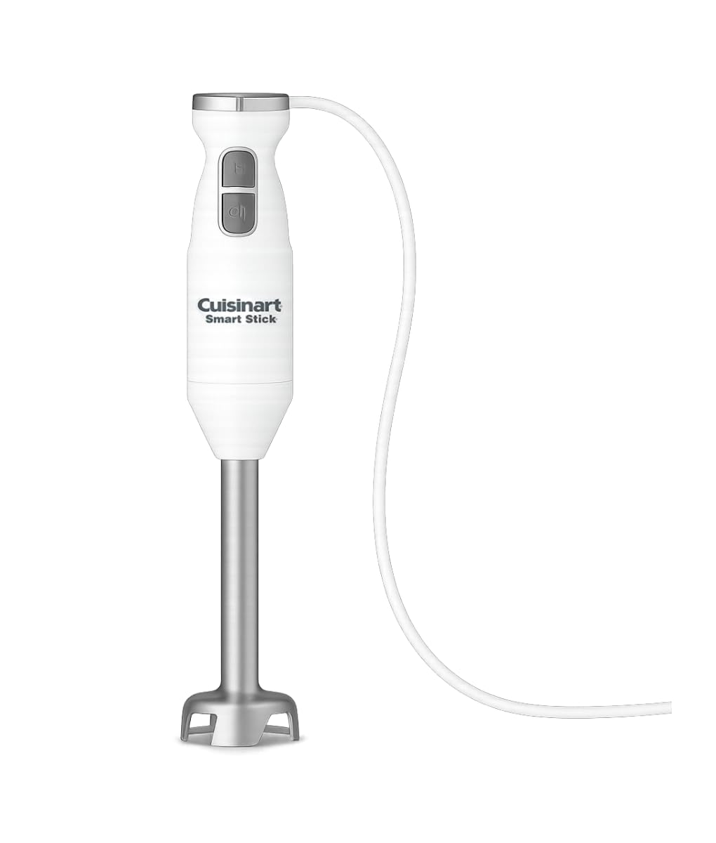 Cuisinart Smart Stick Two-Speed Corded Hand Blender, Powerful Immersion Blender with 300-Watt Motor Blends Shakes, Smoothies, Puree, Baby Food, Soups & Sauces, CSB-175RP1, Red