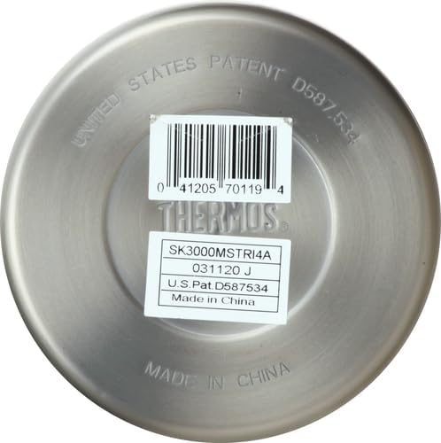 THERMOS Stainless King Vacuum-Insulated Food Jar with Spoon,16 Ounce,Matte Stainless Steel,(Pack of 4)