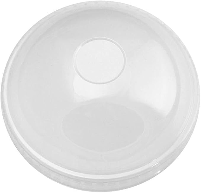 UNIQ 100 Count Dome Ice Cream Cup Lids - 4 oz Clear Disposable Lids - Fit Our 4 oz Cups Perfectly - *Cups Sold Separately* Frozen Dessert Supplies