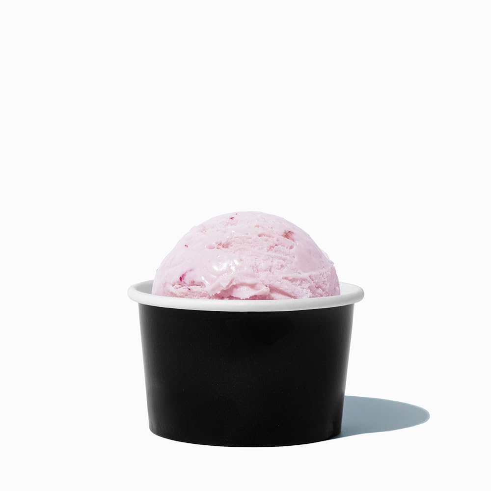 UNIQ 4 oz 1000 Pack Rainbow Polka Dot Ice Cream Cups | Disposable Leak Resistant Paper Dessert Cups for Ice Cream, Frozen Yogurt & Gelato | Small Food Serving Cups for Parties, Catering & Business