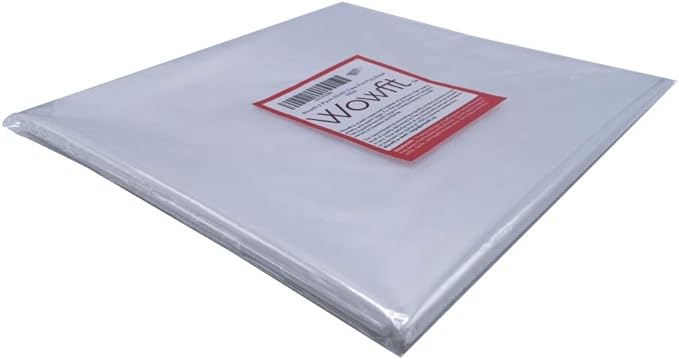 Wowfit 5 CT 36x50 inches Extra Large Clear Plastic Bags, Durable and Multipurpose, Transparent for Attic and Basement Storage (1.6 Mil Flat Bags, Includes 5 Ties)