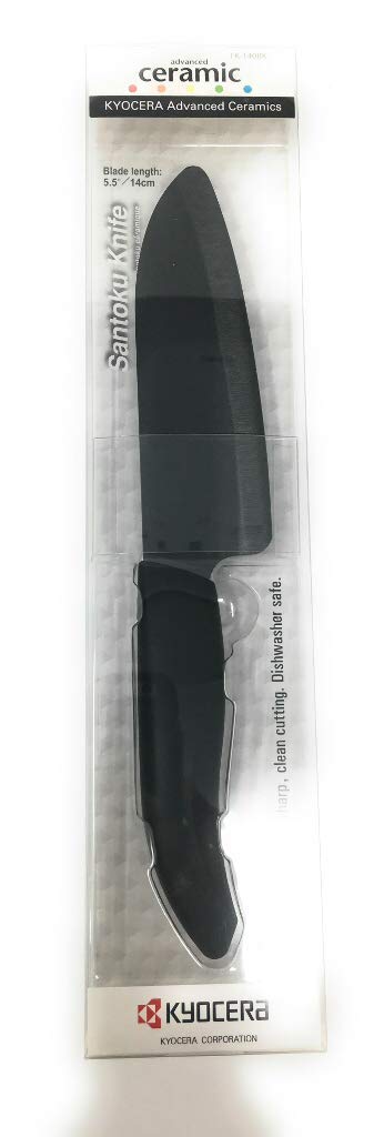 Kyocera Advanced Ceramic Revolution Series 5-inch Micro Serrated Tomato, Utility Knife, Black Blade