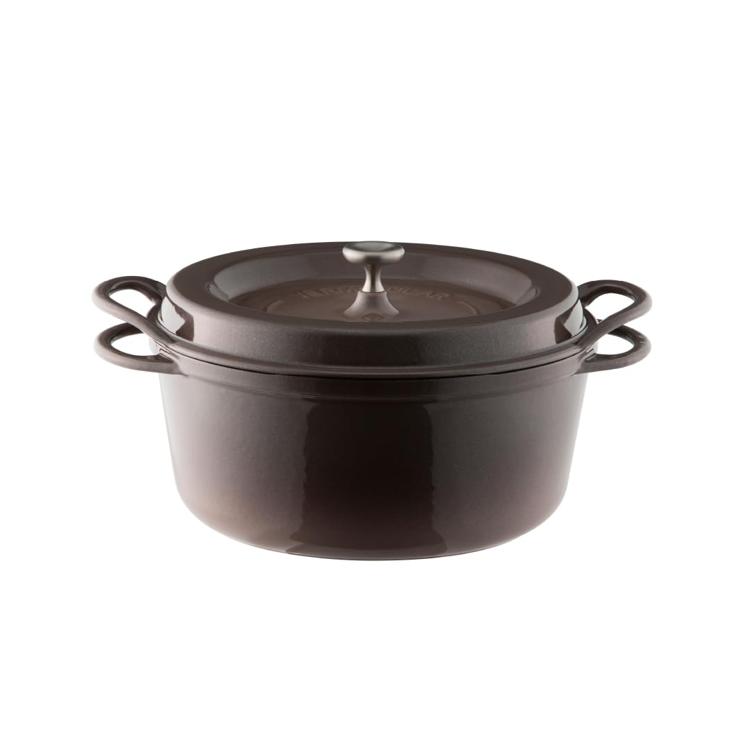 Vermicular Oven Pot 22cm (3.7qt), Enameled Cast Iron Pot - Natural Beige