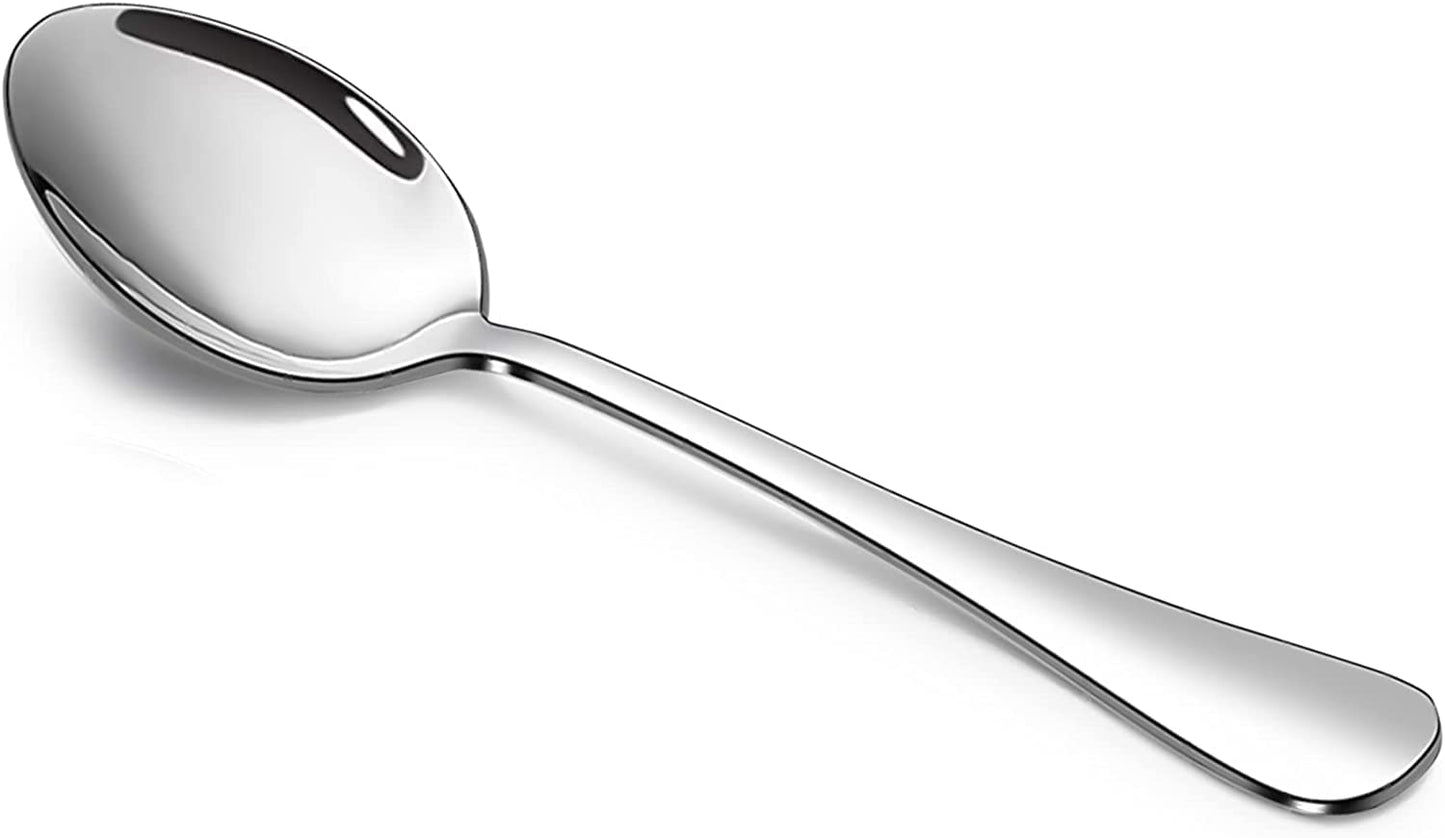 SANTUO Stainless Steel Teaspoon Set,12 Piece 6.7" Spoons Silverware,Dessert Spoons,Mirror Finish & Dishwasher Safe