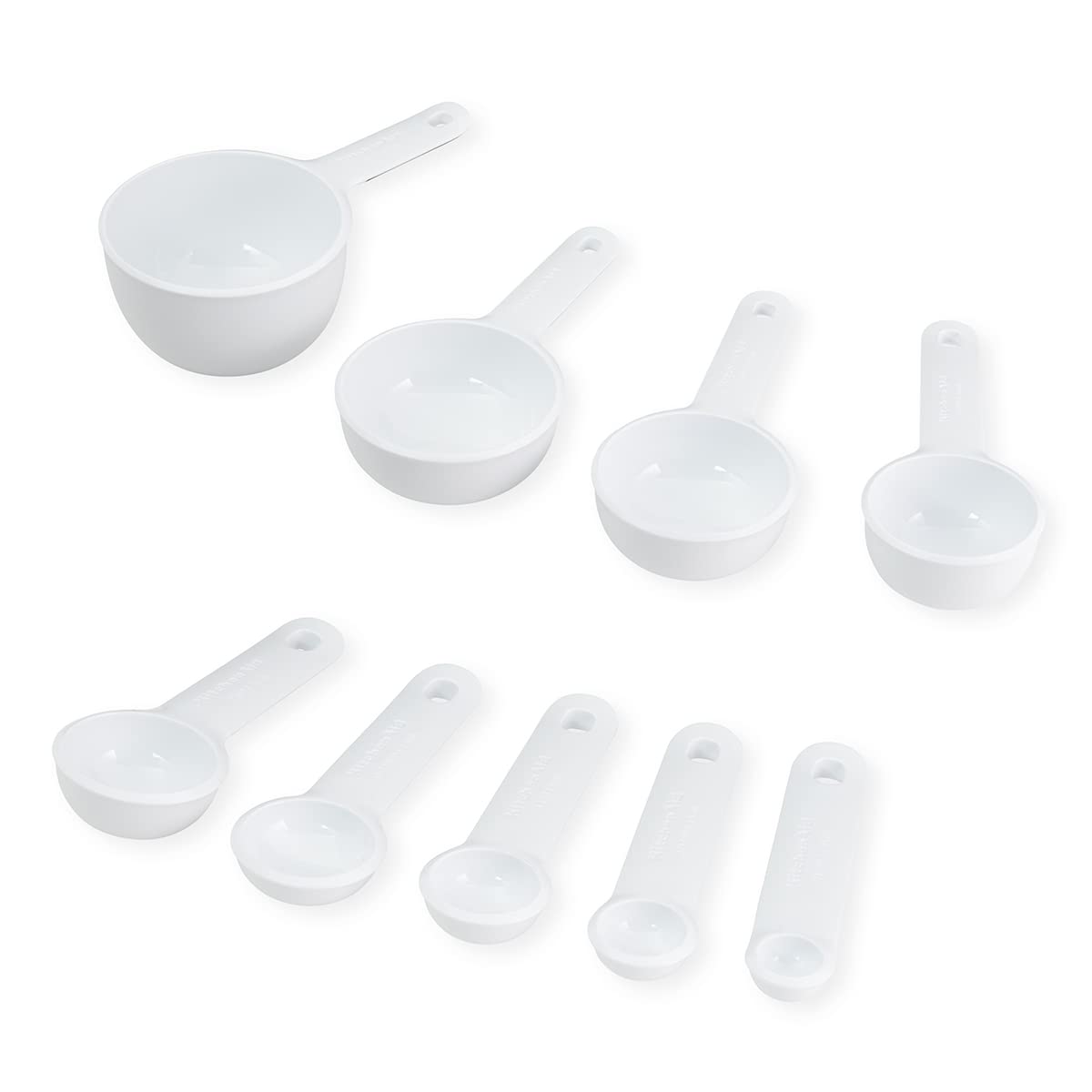 KitchenAid Universal Easy To Read Measuring Cup and Spoon Set with Soft Grip Handle for Maximum Control, Hang Hole and Nesting For Easy Storage, Dishwasher Safe, 9 Piece, Pistachio