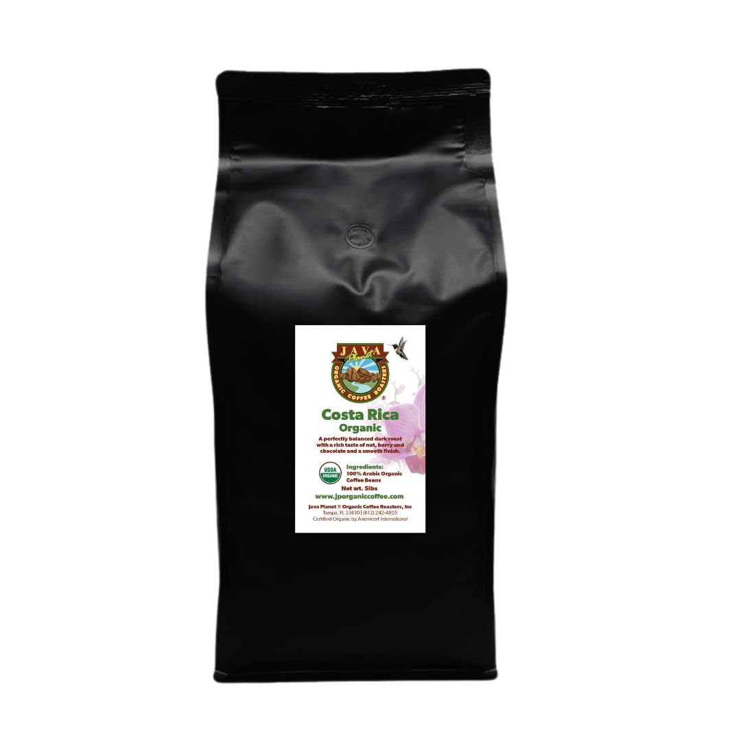 Java Planet Low Acid Organic Whole Bean Coffee, Papua New Guinea, 16 oz