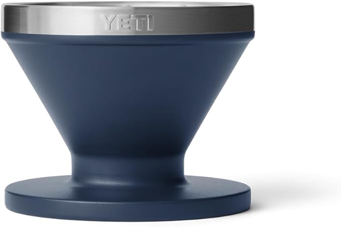 YETI Pour Over Coffee Maker Accessory Ramblers, Designed for Perfect Coffee Extraction Anywhere, Stainless Steel, fits any V60 Filter, White