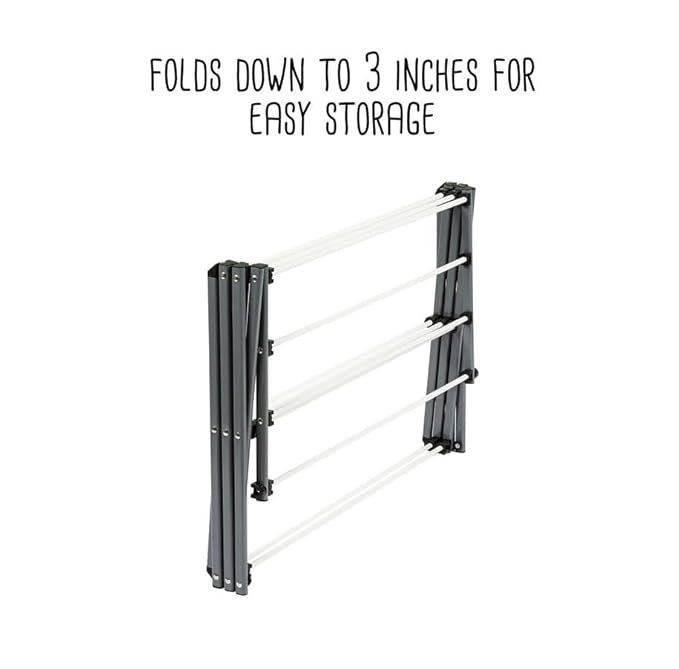 Honey-Can-Do Collapsible Clothes Drying Rack – Durable, Space-Saving Laundry & Towel Rack, Sturdy Clothing Rack for Hanging Clothes Indoors & Outdoors, Steel