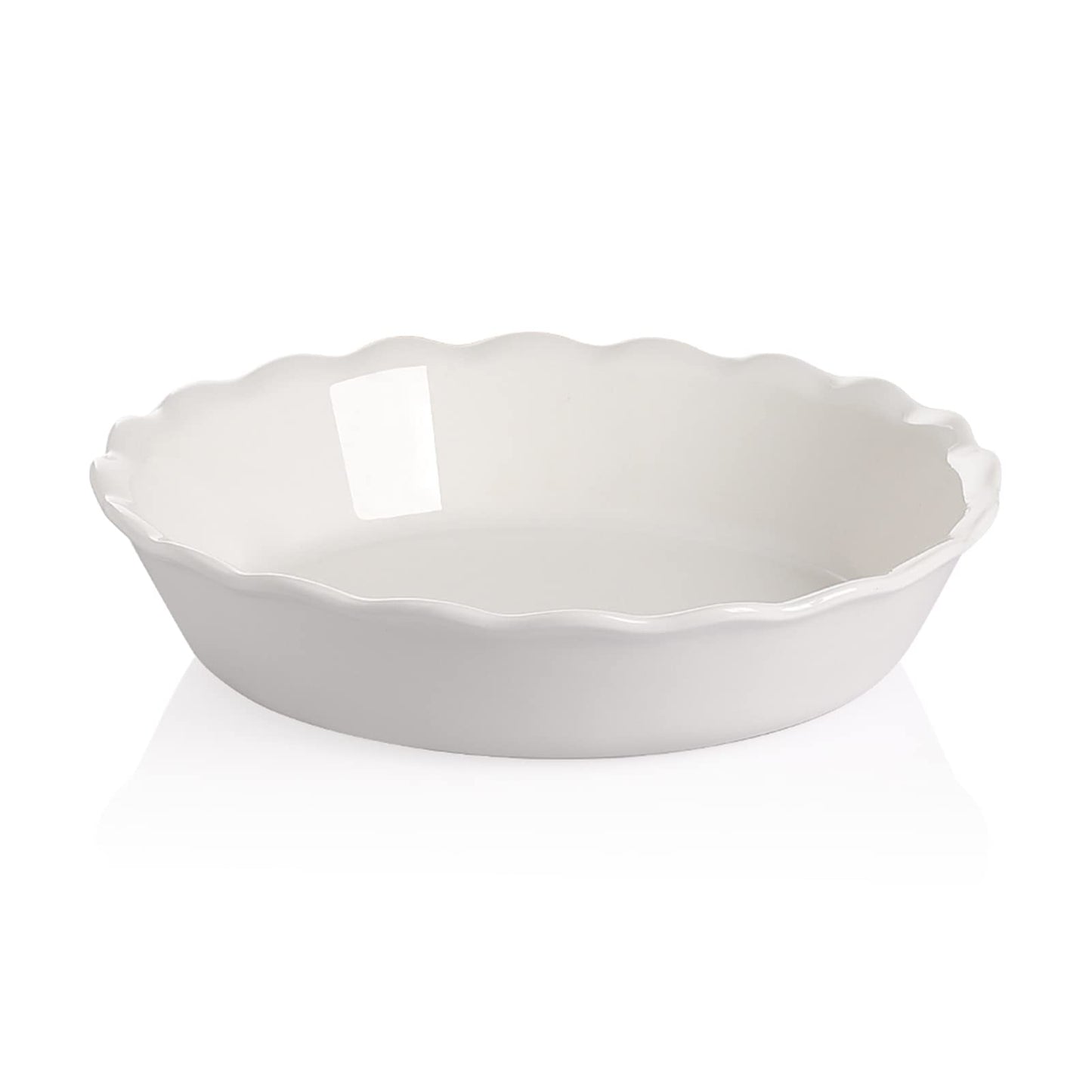 Sweejar Ceramic Pie Pan, 10 Inches Round Baking Dish for Dinner(Green)