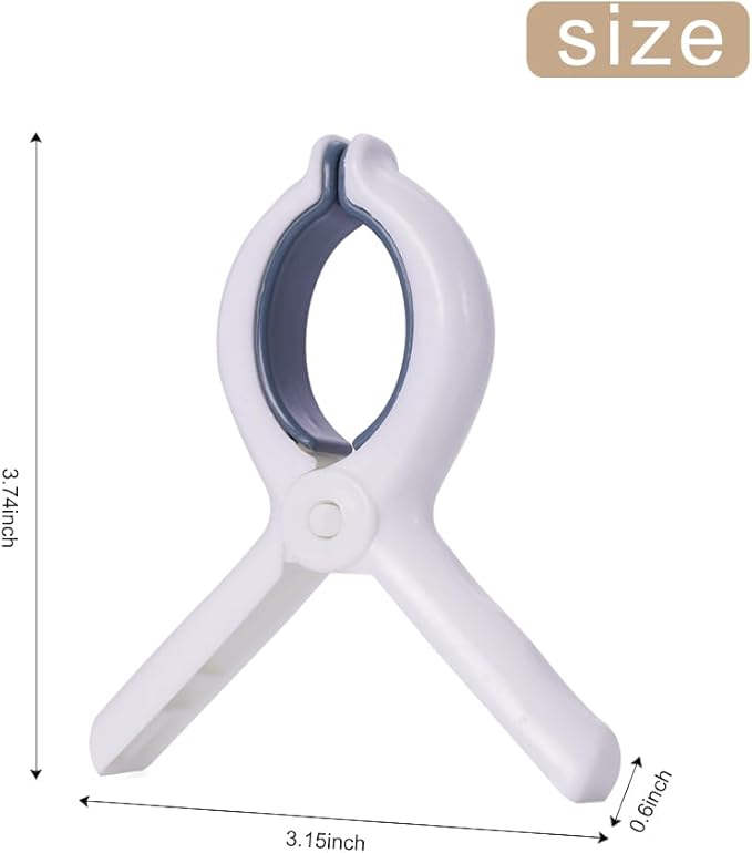 6 PCS Beach Towel Clip，Towel Clips for Beach Chairs for Cruise, Plastic Clothespins for Laundry Towel Clothes, Cruise Ship Essentials for Towel Bands, Picnic Table Clips for Outdoor and Indoor Use.