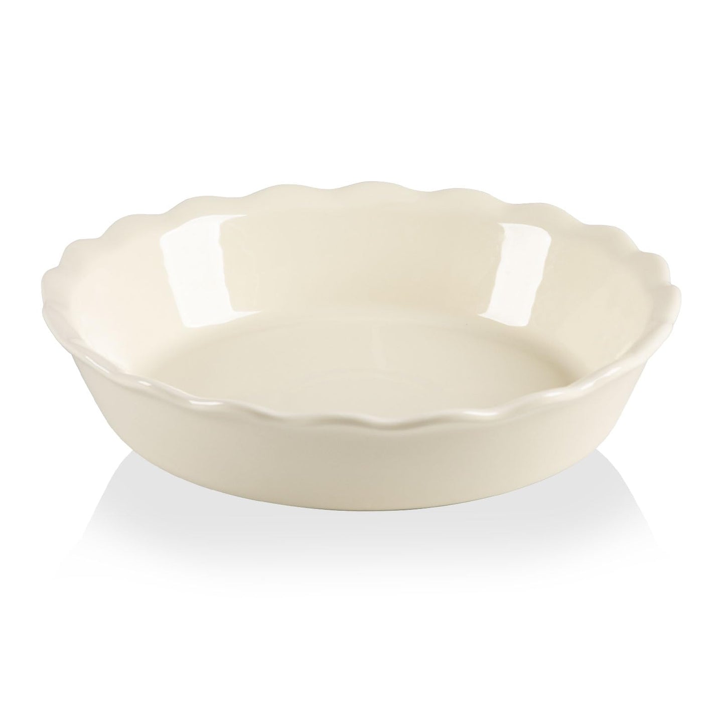 Sweejar Ceramic Pie Pan, 10 Inches Round Baking Dish for Dinner(Green)