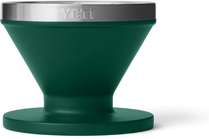 YETI Pour Over Coffee Maker Accessory Ramblers, Designed for Perfect Coffee Extraction Anywhere, Stainless Steel, fits any V60 Filter, White
