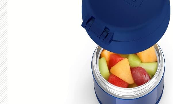 THERMOS FUNTAINER Insulated Food Jar, 10 Ounce, Kid Friendly Food Jar with Foldable Spoon, Cars